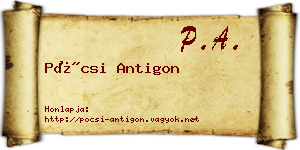 Pócsi Antigon névjegykártya